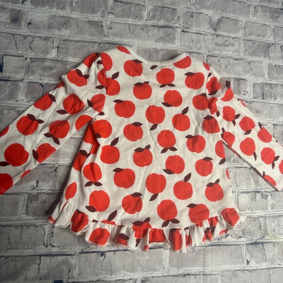 EUC Baby Cat & Jack Apples Ruffle Shirt Size 12 Months - Picture 4 of 12